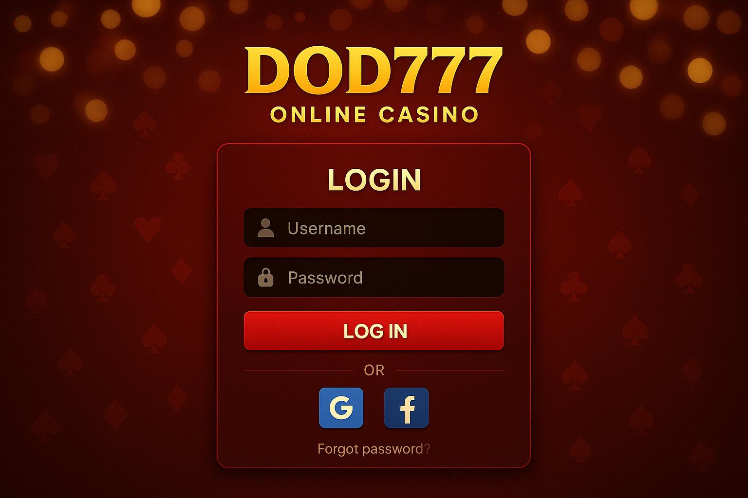 Registro na DOD777 Garante Acesso a uma Vasta Seleção de jogo